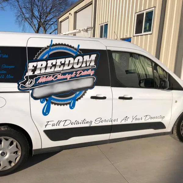 Freedom Mobile Detailing Custom Vehicle Lettering