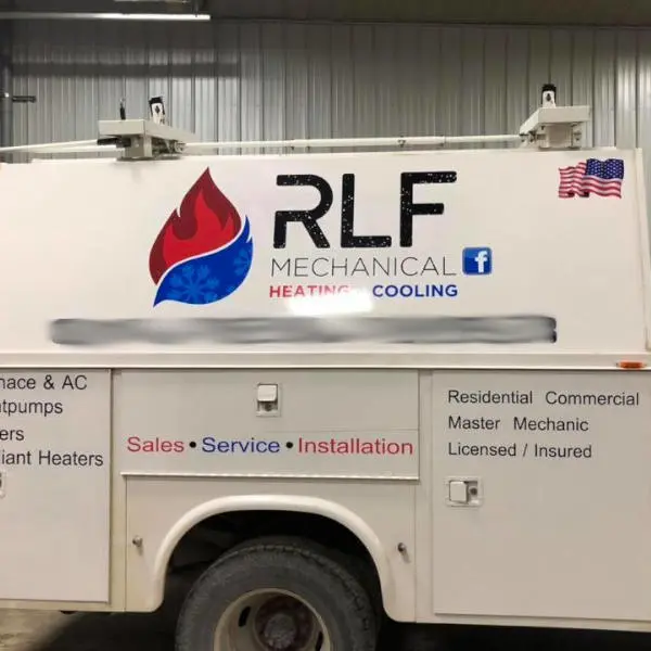 RLF Mechanical Heating & Cooling Custom Vehicle Lettering